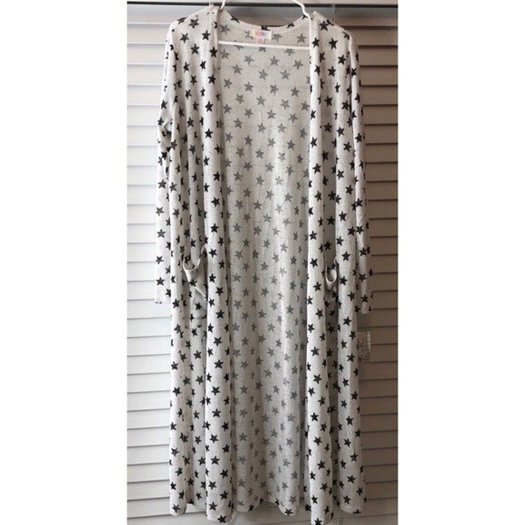 ❌SOLD❌Lularoe sarah M stars Blanc Noir - Picture 1 of 2